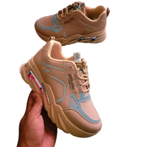 Sneakers For Women Fashion Women Spring Reflective Platform Shoes Lace Spring Chunky Sneakers Women Breathable Shoes Casual, Running Sneakers New Fashion