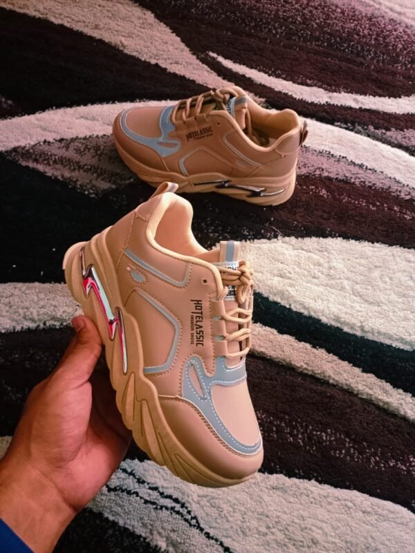 Sneakers For Women Fashion Women Spring Reflective Platform Shoes Lace Spring Chunky Sneakers Women Breathable Shoes Casual, Running Sneakers New Fashion - Image 2