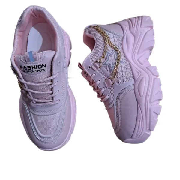 Imported High Heel Thick Soled Sneakers For Women New Fashion
