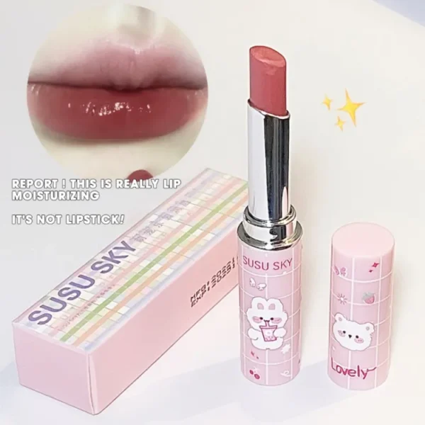 SUSU SKY 6 Colors Beautiful Mirror Watergloss Jelly Lipstick Long-lasting Waterproof Lip Balm Women Girls Non Stick Cup Professional Lip Cosmetic "SF" - Image 7