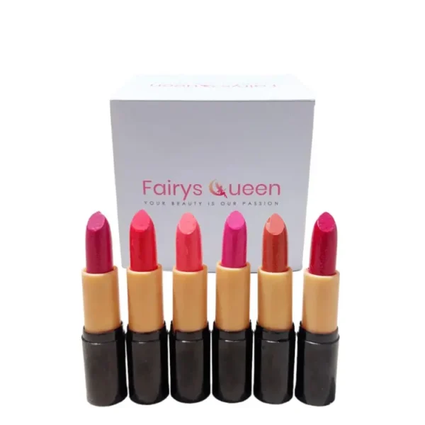Pack of 06 matte lipsticks Fairy's Queen [Black] "SF"