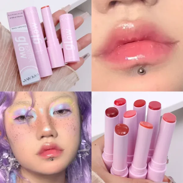 Long Lasting Lipstick Waterproof Moisturizing Mirror Watery Jelly Lip Stick Lip Balm Makeup "SF" - Image 4