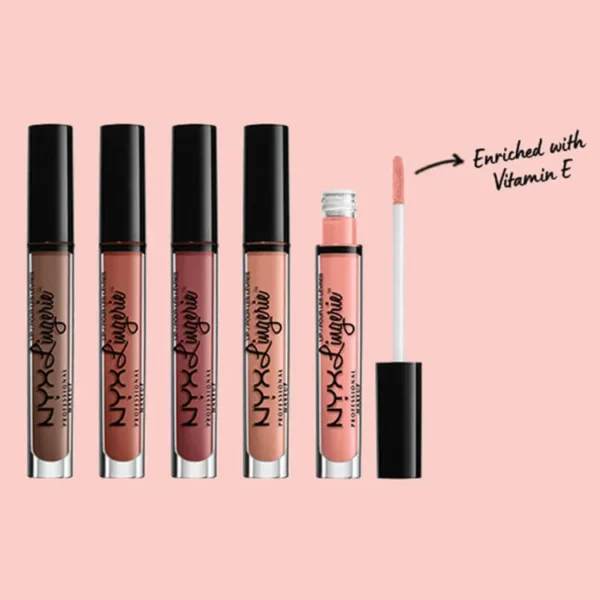NYX Professional Makeup - Cosmetics Lip Lingerie Liquid Lipstick 04 Ruffle Trim "SF" - Image 2