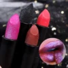 Glitter Lipstick Waterproof Long Lasting Moisturizing Matte Non-stick Cup Pearlescent Lip Tint Red Lips Makeup "SF" - Image 2