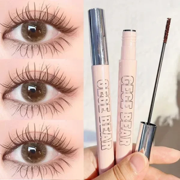 Silk Fiber Matte Mascara Makeup Ultra-Fine Brush Lengthens Eyelashes Waterproof Fast Dry Brown Black Curling Mascara Comestic "SF"