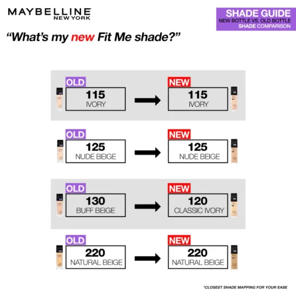 Maybelline NY New Fit Me Dewy + Smooth Liquid Foundation SPF 30 - 110 Porcelain 30ml - For Normal to Dry Skin "SF" - Image 2