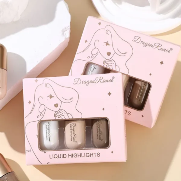 Dragon Ranee 3 Color 3D Face Highlighter Face Contour Bronzer Brightening Concealer Beautifying Cream Sticks 4.5g x 3pcs DR57 "SF" - Image 5