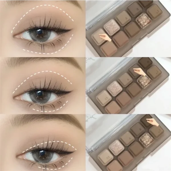 Glitter Pigment Eye Shadow Pallete Waterproof Metallic Diamond Shimmer Eyeshadow Keyboard Nude Shiny Matte Eyeshadow Palette Eye Makeup Cosmetic Facial Makeup Palette "SF" - Image 5