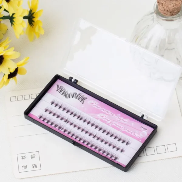 Natural Fake Eye Lashes,6/8/10/12/14mm Makeup Individual Cluster Eye Lashes,Grafting False Eyelashes "SF" - Image 6