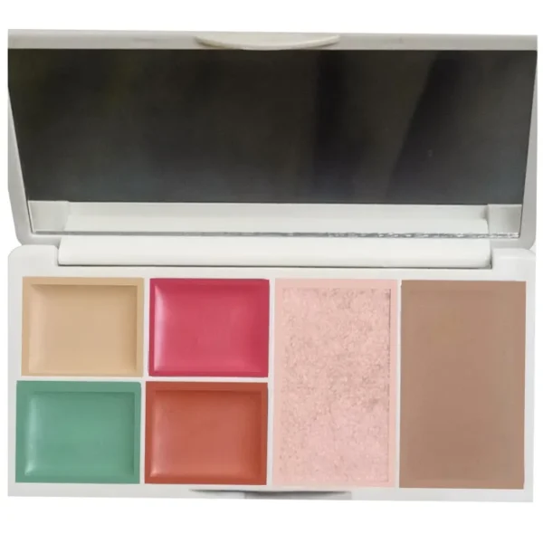 Cream Concealer, Contour, Highlighter Palette Kit Best For Women And Girls Hiding The Fine Lines Dark Circles Disappear Highlighting The Cheekbones Hiding The Blemishes Primer To The Lids And Lips "SF" - Image 2