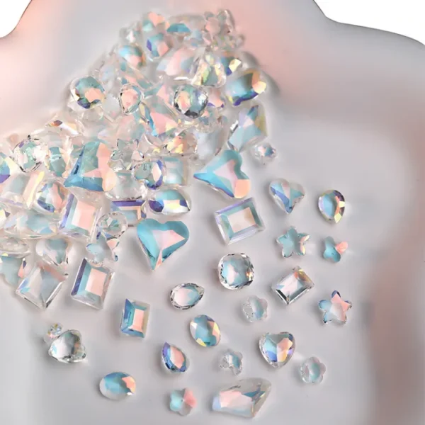 Nail Rhinestones Crystal Irregular Diamonds 3D Manicure Nail Art Decor Charms Layor "SF" - Image 4