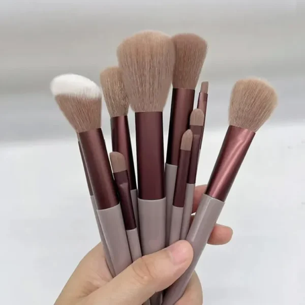 Julystar 13Pcs Makeup Brush Set Soft hair Loose Powder Eyeshadow Concealer Contour Eyeliner brush Foundation Beauty Cosmetic tools Potli Brush Set "SF" - Image 5