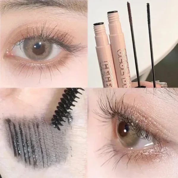 Silk Fiber Matte Mascara Makeup Ultra-Fine Brush Lengthens Eyelashes Waterproof Fast Dry Brown Black Curling Mascara Comestic "SF" - Image 2