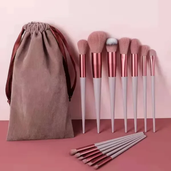 Julystar 13Pcs Makeup Brush Set Soft hair Loose Powder Eyeshadow Concealer Contour Eyeliner brush Foundation Beauty Cosmetic tools Potli Brush Set "SF" - Image 7