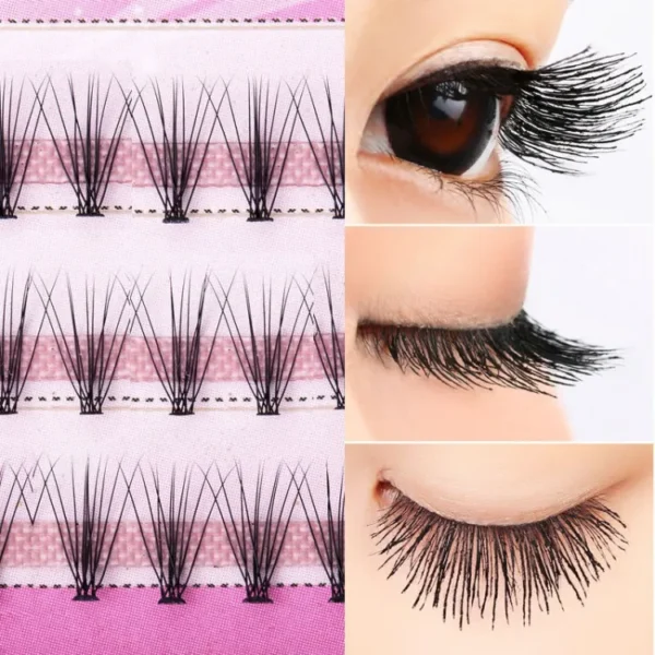 Natural Fake Eye Lashes,6/8/10/12/14mm Makeup Individual Cluster Eye Lashes,Grafting False Eyelashes "SF" - Image 4