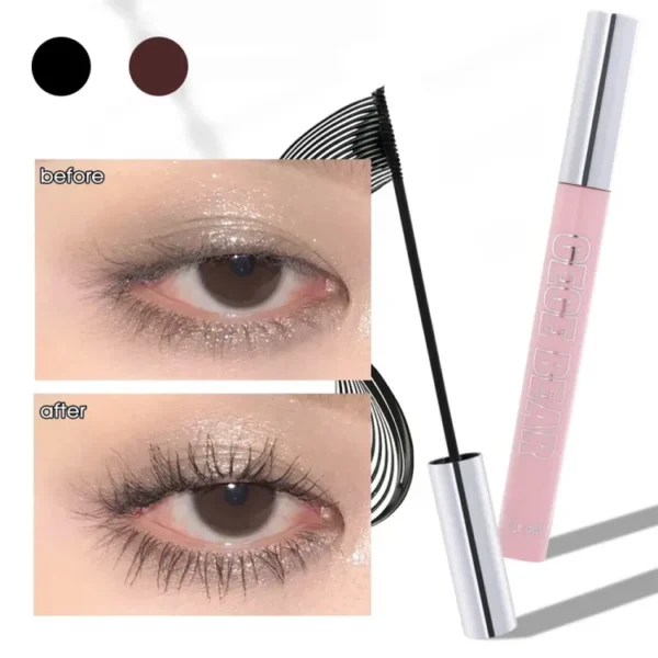 Silk Fiber Matte Mascara Makeup Ultra-Fine Brush Lengthens Eyelashes Waterproof Fast Dry Brown Black Curling Mascara Comestic "SF" - Image 7