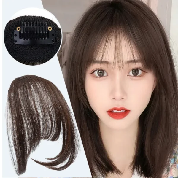Air Bangs Wig For Women Natural Invisible Patch Round Face French Bangs Hair Accessorices "SF" - Image 4