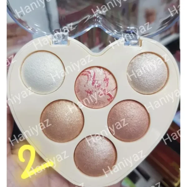 Makeup Highlighter Pallate - 6 Shades "SF" - Image 2