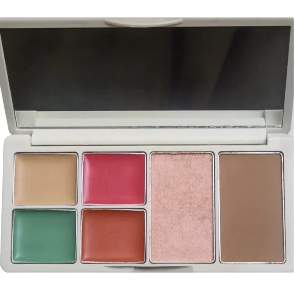 Cream Concealer, Contour, Highlighter Palette Kit Best For Women And Girls Hiding The Fine Lines Dark Circles Disappear Highlighting The Cheekbones Hiding The Blemishes Primer To The Lids And Lips "SF"