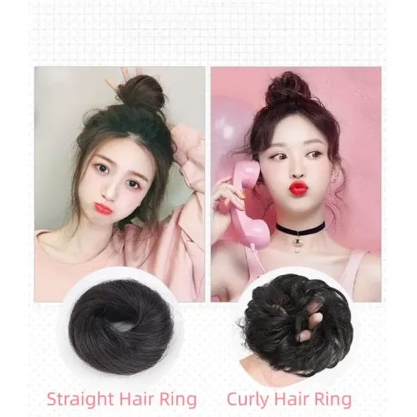 Chignon Women False Female Hair Coiffure Hair Pieces Bud Extensions Mariko Head Hair Bun Wig "SF" - Image 3