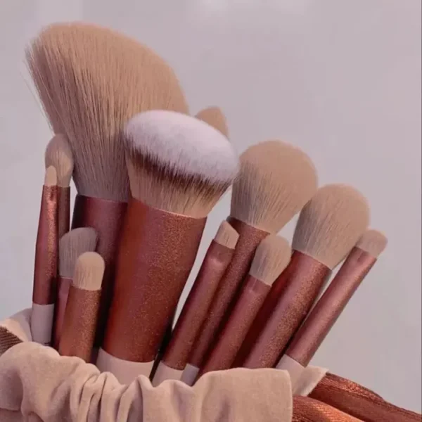 Julystar 13Pcs Makeup Brush Set Soft hair Loose Powder Eyeshadow Concealer Contour Eyeliner brush Foundation Beauty Cosmetic tools Potli Brush Set "SF" - Image 2