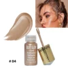 July Star Silky Glow Liquid Eyeshadow Highlighter Quick Dray Best Shine For Girls And Women 15ml "SF" - Image 3