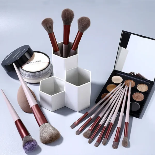 Julystar 13Pcs Makeup Brush Set Soft hair Loose Powder Eyeshadow Concealer Contour Eyeliner brush Foundation Beauty Cosmetic tools Potli Brush Set "SF" - Image 8