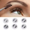 4Pcs Set 3 Magnets False Eyelashes / 6D Handmade No Glue Reusable Soft Natural Thick Long Eye Lashes / Beauty Makeup Lashes Extension Tools "SF" - Image 4