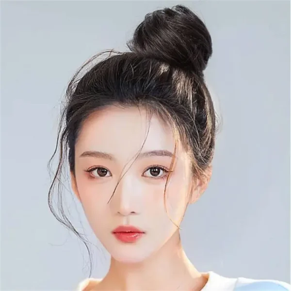 Chignon Women False Female Hair Coiffure Hair Pieces Bud Extensions Mariko Head Hair Bun Wig "SF" - Image 7