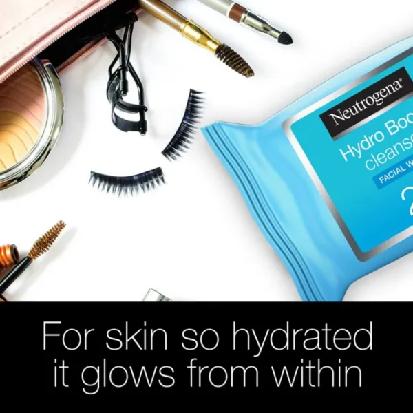 Neutrogena - Pack Of 25 Makeup Remover Wipes Hydro Boost Cleansing Face "SF" - Image 2