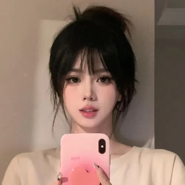 Air Bangs Wig For Women Natural Invisible Patch Round Face French Bangs Hair Accessorices "SF" - Image 5