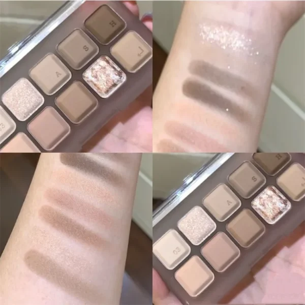 Glitter Pigment Eye Shadow Pallete Waterproof Metallic Diamond Shimmer Eyeshadow Keyboard Nude Shiny Matte Eyeshadow Palette Eye Makeup Cosmetic Facial Makeup Palette "SF" - Image 3