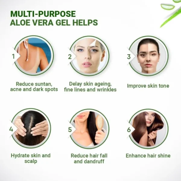 Naturally Face Cleansing 99.9% Aloe Vera Gel Smoothing & Moisturizing Aloe Vera Gel 260ml "SF" - Image 3