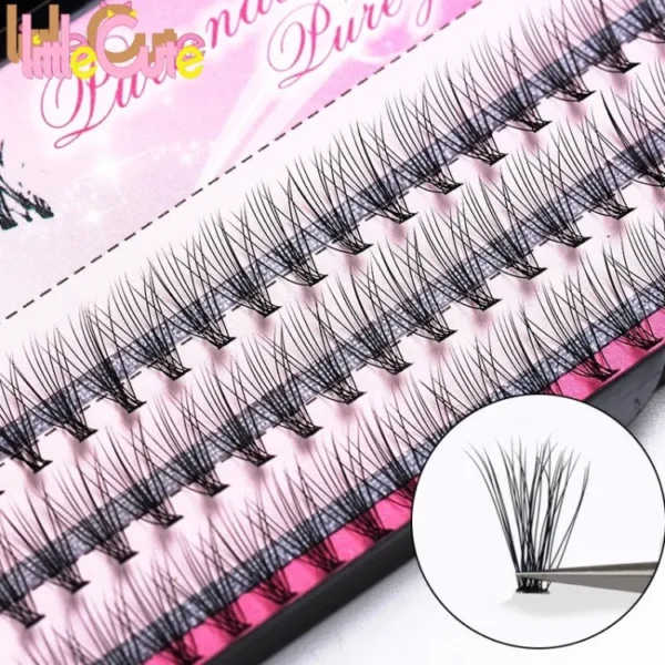 Natural Fake Eye Lashes,6/8/10/12/14mm Makeup Individual Cluster Eye Lashes,Grafting False Eyelashes "SF"