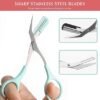 Stainless Steel Eyebrow Grooming Shear Scissors with Plastic Comb- Stylofashion - Image 2