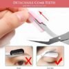 Stainless Steel Eyebrow Grooming Shear Scissors with Plastic Comb- Stylofashion - Image 3