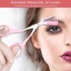 Stainless Steel Eyebrow Grooming Shear Scissors with Plastic Comb- Stylofashion